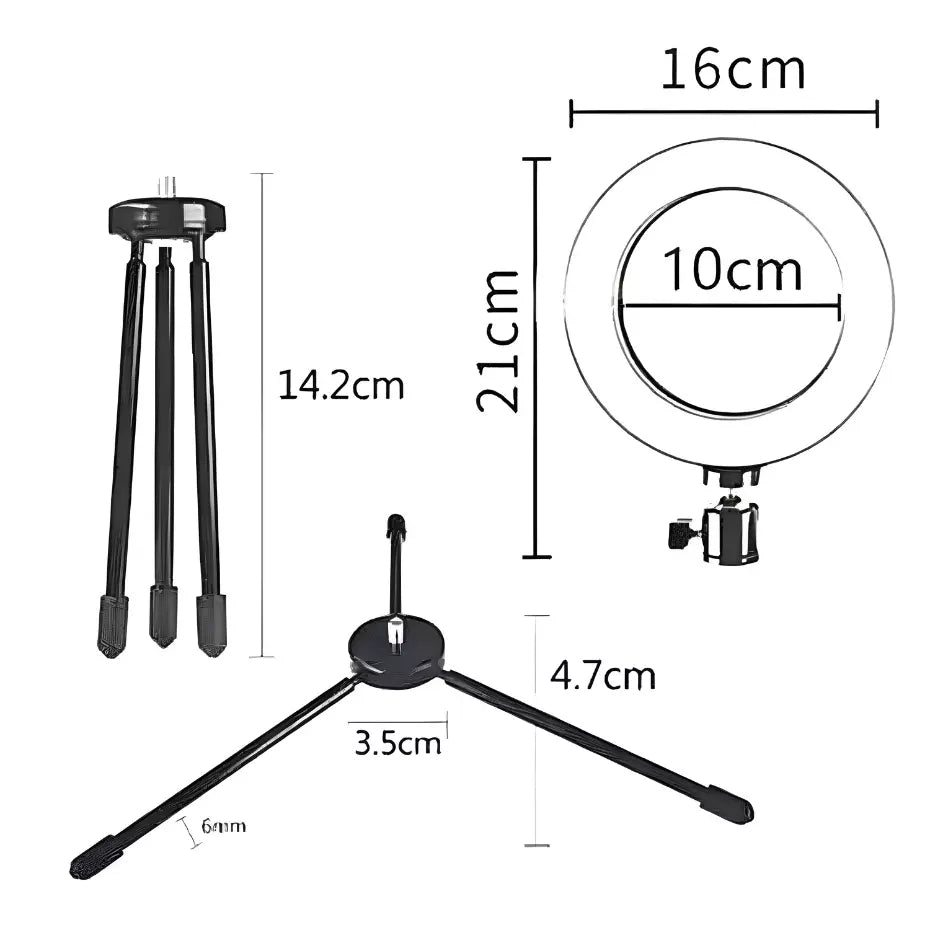 Luminária Light Led De Mesa Pequena 6 Polegadas 16cm